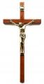  Crucifix Wood with Gold Tone Corpus 15 inch 