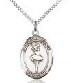  Sports Medal St. Christopher Dance Pendant 3/4 inch 