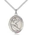  Sport Medal St. Christopher Surfing Sterling Silver 