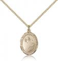  Footprints Pendant Medal - 14K Gold Filled - 3 Sizes 