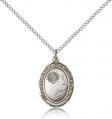  Footprints Pendant Medal  - Sterling Silver - 3 Sizes 