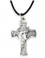  Pendant Cross with Face of Chirst 2 inch 