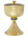  Ciborium Hammered with Lapis Blue Accent (225 Host Capacity) 