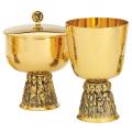  Chalice and Bowl Paten, Twelve Apostles, Hammered Finish 