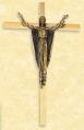  CRUCIFIX RISEN CHRIST METAL BRASS 6 inch 