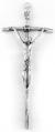  Crucifix Papal Metal Pewter 11 inch 