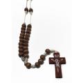  Rosary Wood Brown Cord 
