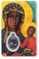  PRAYER CARD MARY OUR LADY OF CZESTOCHOWA WITH MEDAL 