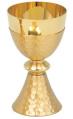  Chalice, Gold Plated, Hammered Finish 