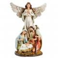 Holy Family Statue with Angel 12 inch 