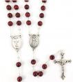  Rosary Red Divine Mercy 