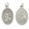  Medal Oxidized St. Francis / St. Anthony 12/PKG (QTY Discount .90 ea) 