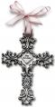  Children's Cross Pewter Pink Ribbon 