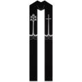  Stole Priest Funeral Black 