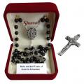  Rosary Black with Relic 