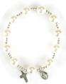  Bracelet Faux Pearl Rosary Bracelet 