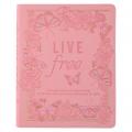  Live Free Devotional for Women, 366 Devotions on Becoming Truly Free Through Total Surrender to God, Pink Faux Leather 