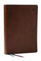  Net Bible, Large Print Thinline with Cross References, Brown Leathersoft, Comfort Print, (Thumb Indexed) 