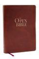  The Open Bible: Read and Discover the Bible for Yourself (Kjv, Brown Leathersoft, Red Letter, Comfort Print) 