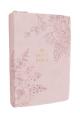  KJV Compact Large Print Bible, Pink Leathersoft Zipper Closure, Red Letter, Comfort Print 