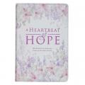  A Heartbeat of Hope - 366 Devotions to Draw You Closer to the Heart of God, Purple Floral Faux Leather Devotional for Women 