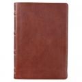  KJV Giant Print Full-Size Bible Brown Full Grain Leather 