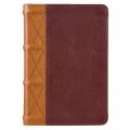  KJV Large Print Compact Bible Two-Tone Toffee/Brandy Full Grain Leather 