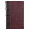  KJV Giant Print Bible Two-Tone Brown/Burgundy Full Grain Leather 