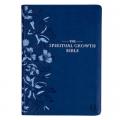  The Spiritual Growth Bible, Study Bible, NLT - New Living Translation Holy Bible, Faux Leather, Navy 