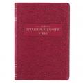  The Spiritual Growth Bible, Study Bible, NLT - New Living Translation Holy Bible, Faux Leather, Berry 