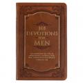  101 Devotions for Men, Encouragement for a Life of Faith, Brown Faux Leather Flexcover 