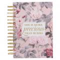  Christian Art Gifts Journal W/Scripture More Precious Than Rubies Proverbs 31:10 Bible Verse Pink Floral, 192 Ruled Pages, Large Hardcover Notebook, W 