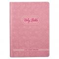  KJV Kids Bible, 40 Pages Full Color Study Helps, Presentation Page, Ribbon Marker, Holy Bible for Children Ages 8-12, Light Pink Hearts Faux Leather F 