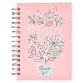  Christian Art Gifts Mom Journal W/Scripture Thank You Large Bible Verse Notebook, 192 Ruled Pages, 1 Thess. 5:16-18 Bible Verse 