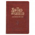  The Sword and Shield a 40 Day Devotional for Men, Vegan Leather 
