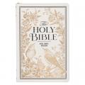  KJV Bible Thinline LP White and Gold W/Zipper 