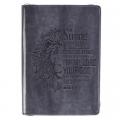  Strong & Courageous Classic Lux-Leather Zip Journal 