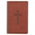  KJV Holy Bible, Giant Print Standard Size Faux Leather Red Letter Edition - Ribbon Marker, King James Version, Brown 
