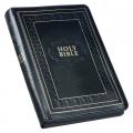  KJV Holy Bible, Giant Print Full-Size Faux Leather W/Thumb Index & Ribbon Marker, Red Letter Edition, King James Version, Black, Zipper Closure 