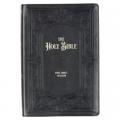  KJV Holy Bible, Giant Print Full-Size Faux Leather Red Letter Edition - Thumb Index & Ribbon Marker, King James Version, Midnight Blue 
