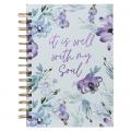  Large Hardcover Journal It Is Well with My Soul Inspirational Wire Bound Notebook W/192 Lined Pages [Hardcover] with Love 