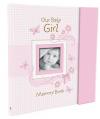  Christian Art Gifts Girl Baby Book of Memories Pink Keepsake Photo Album Our Baby Girl Memory Book Baby Book with Bible Verses, the First Year 