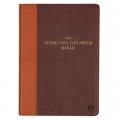  The Spiritual Growth Bible, Study Bible, NLT - New Living Translation Holy Bible, Faux Leather, Chocolate Brown/Ginger 