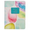  Heartfelt Journal It's the Little Things Abstract Smooth Sea Glass, W/Ribbon 240 Lined Pages, Handy-Sized Flexcover Faux Leather, 7.2 X 5.4 