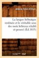  La Langue H 