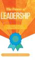  The Power of Leadership: Devotionals of Wisdom for Being an Effective Leader 