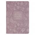  Christian Art Gifts Classic Journal Strength and Dignity Prov. 31:25 Bible Verse, Inspirational Scripture Notebook, Ribbon Marker, Mauve Vegan Leather 