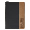  Journal Classic Zip Two-Tone Black Be Strong Eph. 6:10 