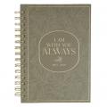  Journal Spiral Green I Am with You Always Matt. 28:20 