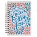  Journal Spiral Pink Blue Follow Jesus 